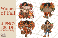 Cozy Autumn Women PNG Clipart, Girl Fall Png Product Image 1