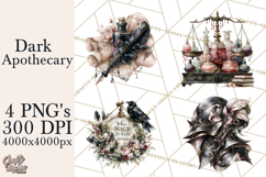 Gothic Witch Apothecary PNG Clipart Product Image 1