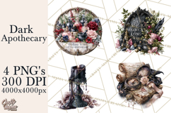 Gothic Witch Apothecary PNG Clipart Product Image 1