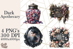Gothic Witch Apothecary PNG Clipart Product Image 1