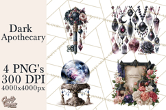 Gothic Witch Apothecary PNG Clipart Product Image 1