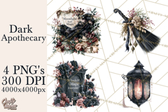 Gothic Witch Apothecary PNG Clipart Product Image 1