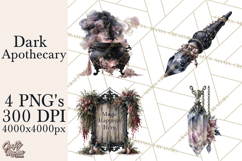 Gothic Witch Apothecary PNG Clipart Product Image 1