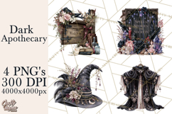Gothic Witch Apothecary PNG Clipart Product Image 1