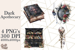Gothic Witch Apothecary PNG Clipart Product Image 1