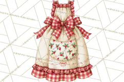 Vintage Christmas Kitchen Clipart PNG Product Image 2