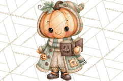 Pumpkin Munchkins Cute Halloween Clipart PNG Product Image 2