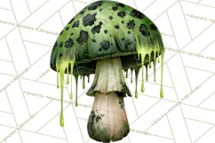 Spooky Halloween Mushrooms PNG, Fall Mushroom Fungus Product Image 2