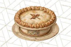Vintage Farmhouse Kitchen Clipart PNG Product Image 2