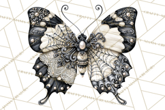 Halloween Butterflies Spooky Gothic Clipart PNG Product Image 2