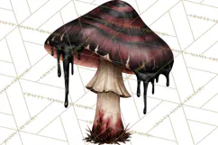 Spooky Halloween Mushrooms PNG, Fall Mushroom Fungus Product Image 3