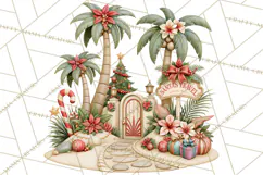 Santa's Travel Agency Christmas Clipart PNG Product Image 3