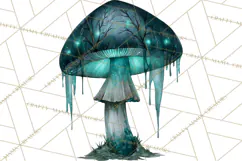 Spooky Halloween Mushrooms PNG, Fall Mushroom Fungus Product Image 4