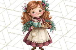 Christmas Village Clipart PNG, Winter Holiday Cottage Town Product Image 4