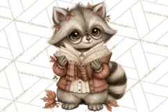 Autumn Critter Town Clipart PNG, Fall Cottage Animal Town Product Image 4