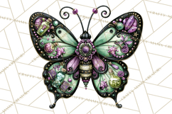 Halloween Butterflies Spooky Gothic Clipart PNG Product Image 4