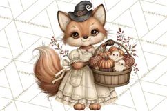 Halloween Critter Town Clipart PNG, Spooky Cottage Animals Product Image 4