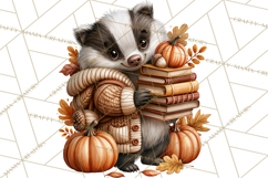 Autumn Critters PNG Cute Woodland Clipart Product Image 5