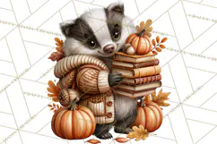 Autumn Critters PNG Cute Woodland Clipart Product Image 5