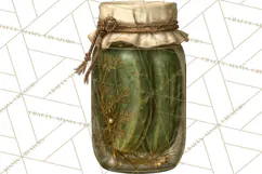 Vintage Farmhouse Kitchen Clipart PNG Product Image 5