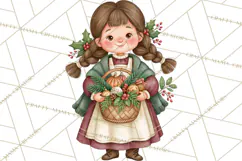 Christmas Village Clipart PNG, Winter Holiday Cottage Town Product Image 5