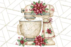 Vintage Christmas Kitchen Clipart PNG Product Image 5