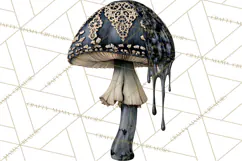 Spooky Halloween Mushrooms PNG, Fall Mushroom Fungus Product Image 2