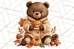 Autumn Critters PNG Cute Woodland Clipart Product Image 2