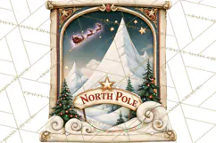 Santa's Travel Agency Christmas Clipart PNG Product Image 2