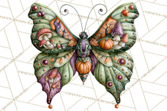 Halloween Butterflies Spooky Gothic Clipart PNG Product Image 2