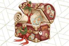 Santa's Travel Agency Christmas Clipart PNG Product Image 3
