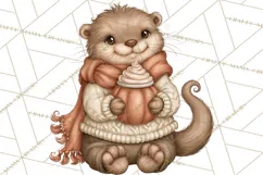 Autumn Critter Town Clipart PNG, Fall Cottage Animal Town Product Image 3
