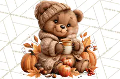 Autumn Critters PNG Cute Woodland Clipart Product Image 3