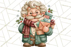 Christmas Village Clipart PNG, Winter Holiday Cottage Town Product Image 3
