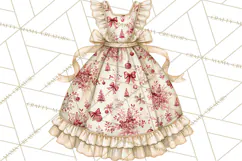 Vintage Christmas Kitchen Clipart PNG Product Image 4