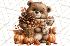 Autumn Critters PNG Cute Woodland Clipart Product Image 4