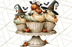 Vintage Halloween Clipart PNG, Halloween Retro Characters Product Image 3