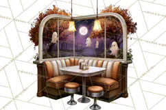 1950s Vintage Halloween Clipart Retro Soda Fountain Clip Art Product Image 4