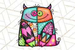 Haunted Patchwork Halloween Characters PNG Product Image 4