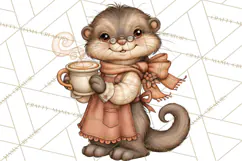 Autumn Critter Town Clipart PNG, Fall Cottage Animal Town Product Image 4
