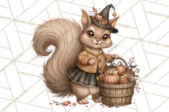 Halloween Critter Town Clipart PNG, Spooky Cottage Animals Product Image 5