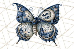 Halloween Butterflies Spooky Gothic Clipart PNG Product Image 5