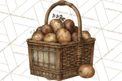 Vintage Farmhouse Kitchen Clipart PNG Product Image 5