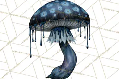 Spooky Halloween Mushrooms PNG, Fall Mushroom Fungus Product Image 5