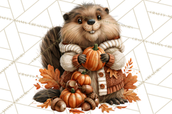 Autumn Critters PNG Cute Woodland Clipart Product Image 5