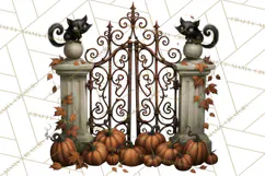 Vintage Halloween Clipart PNG, Halloween Retro Characters Product Image 5