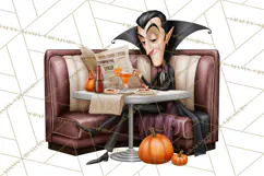 1950s Vintage Halloween Clipart Retro Soda Fountain Clip Art Product Image 2