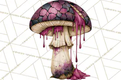Spooky Halloween Mushrooms PNG, Fall Mushroom Fungus Product Image 2