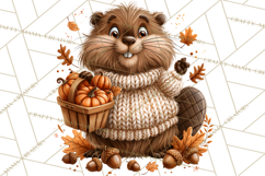 Autumn Critters PNG Cute Woodland Clipart Product Image 2