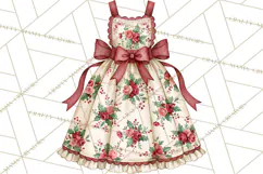 Vintage Christmas Kitchen Clipart PNG Product Image 2